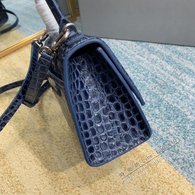 Balenciaga女包 巴黎世家Hourglass沙漏包 BG8896 鱷魚紋牛皮巴黎世家手提包  fyd1435
